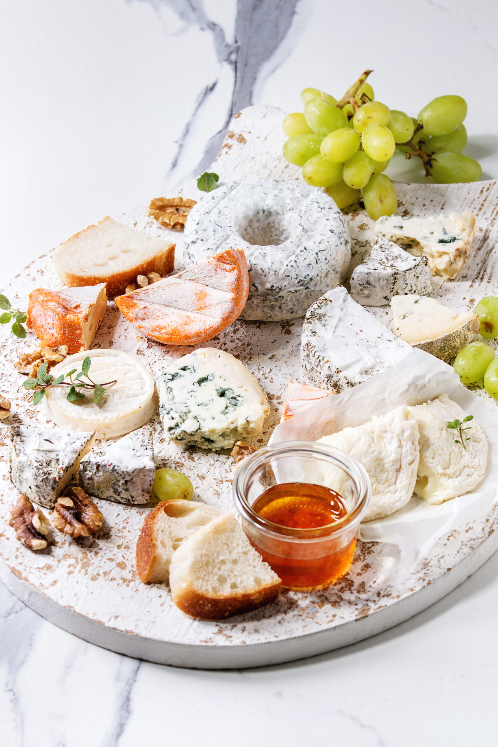 cheese plate with honey